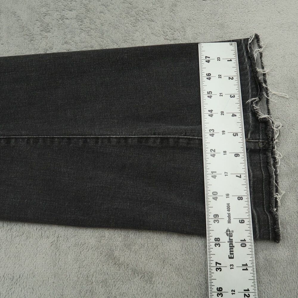 Tractr Jeans Women's Size 31 Gray Mid-Rise Flare Denim 34" Inseam Distressed - Picture 6 of 16